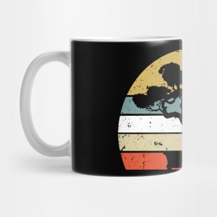 Retro Vintage Sunset Bonsai Tree Mug